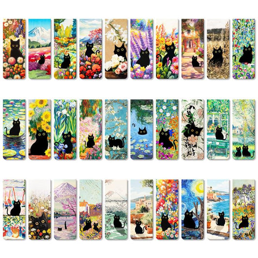 30 Pieces Bookmark, Magnetic Bookmarks for Women, Men, Book Lovers, Bookmarks Bulk for Students Teachers Reading, Cute Cat Bookmark - size: 30 Pieces, style: Cat