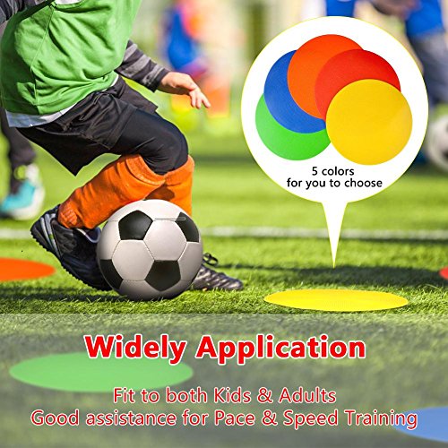 Disc Soccer Training Cones, Multi-Color Field Markers for Football, Basketball and Agility Drills