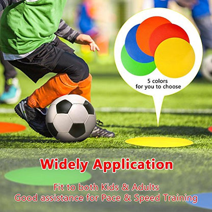 Disc Soccer Training Cones, Multi-Color Field Markers for Football, Basketball and Agility Drills