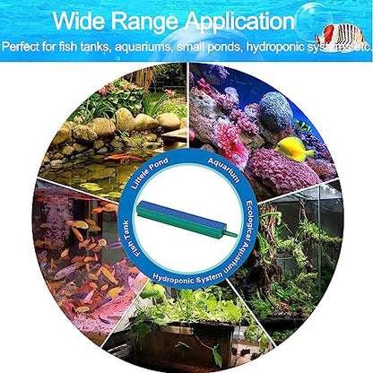 Fish Air Stone 8 Inch Airstones Kit with 5 Pcs Square Oxygen Diffuser Bubble Release Mineral Airstones for Fish Tank Pumps Small DWC Bucket Needs - color: Blue Stone Bar, size: 8 Inch 5PCS