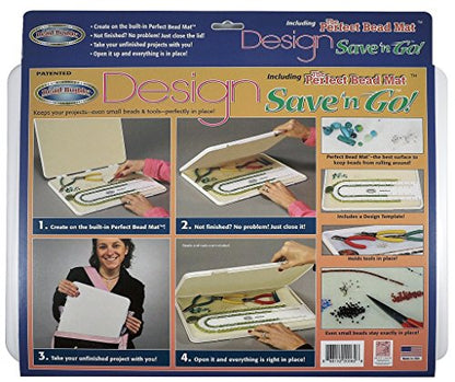 Bead Buddy Design Save and Go Portable Beading Kit - Beading Project Organizer - Dimensions 16 Inches by 12 Inches by 1 Inch