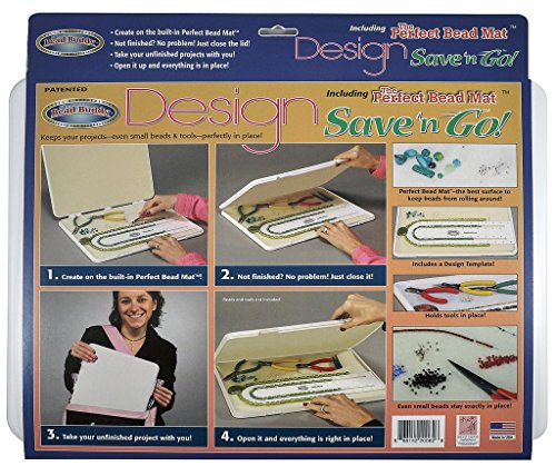Bead Buddy Design Save and Go Portable Beading Kit - Beading Project Organizer - Dimensions 16 Inches by 12 Inches by 1 Inch
