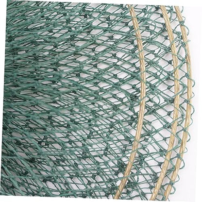 SUPVOX Hand Woven Fish Net Foldable Mesh Net for Freshwater Fishing Lightweight and Durable Pliable Design to Protect Fish Easy to Carry