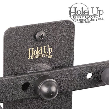 Hold Up Displays Handgun Hanger and Gun Storage for Holding Colt Smith and Wesson SIG Ruger Pistols - Heavy Duty Steel - Made in USA - color: Black 3 Pack