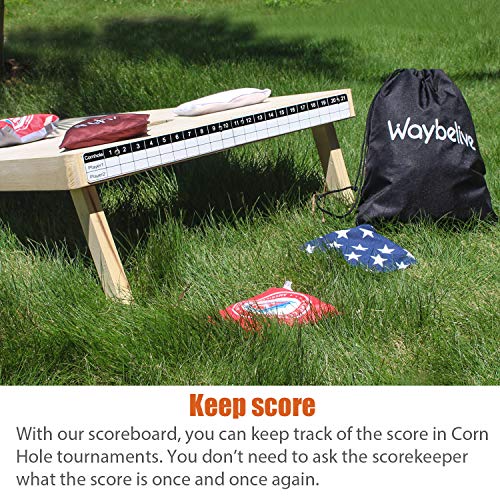 Waybelive 2-Pack Cornhole Game Magnetic Scoreboard, White & Black | Includes Round Flat Washer, Durable Construction, Easy to Install, Effortless Score Tracking - size: 2 Pack