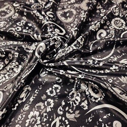 Large 35 inches Satin Square Scarf Lightweight Neck Hair Wrap Fashion Headscarf - color: A14