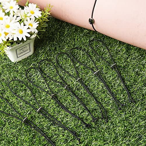8 Pcs Yoga Mat Straps for Carrying Elastic Yoga Mat Band Storage Yoga Mat Carrier Strap for Exercise Carrying Most Size Mats, 8 Inches in Length, Black