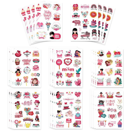 Mothers Day Stickers, 32 sheets Happy Mothers Day Stickers, Mom Decals, Mom Gifts, Vivid Crafted Self-Adhesive Label Decals for Envelope Seal Cards Boxes Gift Wrap Mother Days Party Favors Decorations - color: Pink-mother Stickers 01
