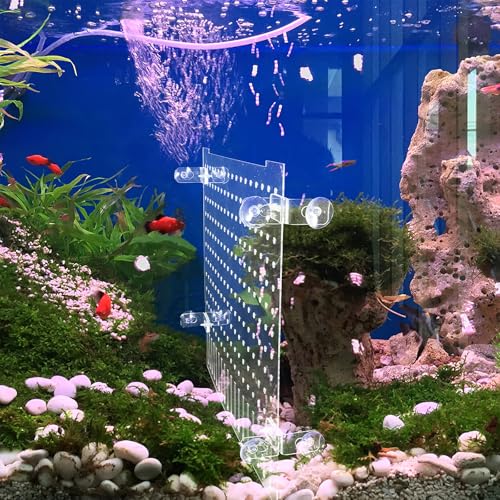 Hemoton Fish Tank Divider Acrylic Isolation Board with Suction Cups 35x30cm Aquarium Partition for Fish Shrimp Separation