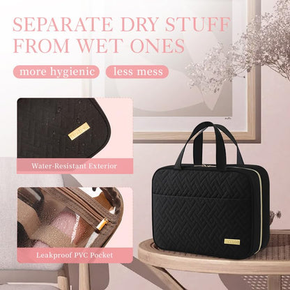 HOTOR Hanging Travel Toiletry Bag Women Men Essentials Black - color: Black, size: Large