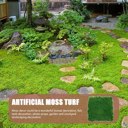 Realistic Artificial Moss Turf Faux Pad Decorative Grass for Garden Home Bonsai Fish Tank