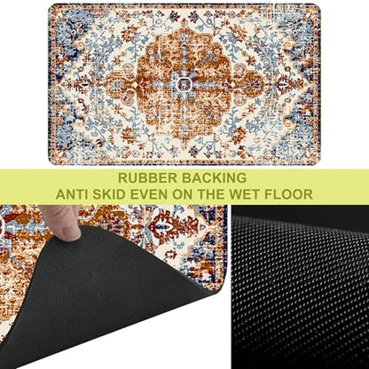 Cat Food Mat Pet Feeding Mats Dog Bowls Mat Cat Water Mat 12x20 Inch Boho3 - color: Bohemia Style 03