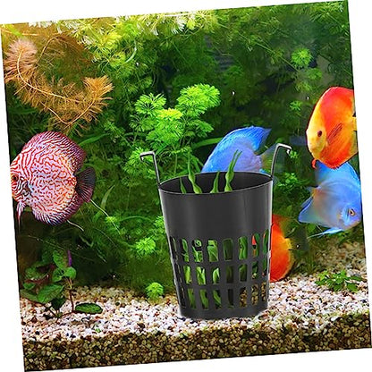 BESPORTBLE 6pcs Hydroponic Plant Basket Net Cups for Aquariums Black Water Plant Fixing Holder Suitable for Fish Tank Landscape