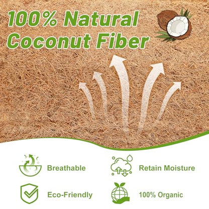 Remiawy Coco Liner Fiber Roll, 16 x 40 Inch Natural Coconut Coir Liner Sheet Coco Mat for Planter Flower Basket, Garden Decoration, Reptile Carpet, Animal Pet Pad, Window Box, DIY Moss Pole, Tortoise - size: 16X40 Inch