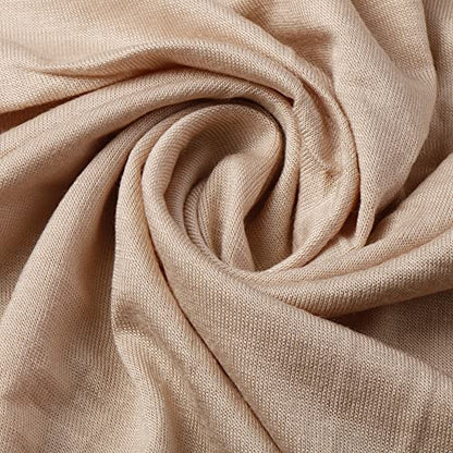 Soft Stretch Head Wrap Scarfs Long Turban Head Wrap Tie for Women - color: Beige