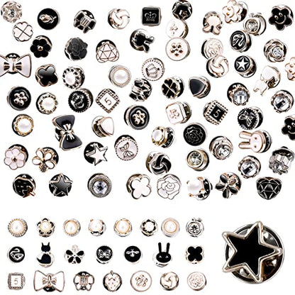 Sureio 80 Pcs Brooch Pins Mini Safety Lapel Pins Buttons Brooches Para Ropa De Mujer for Women Clothes Jeans Coat Dress Hat Decoration, 0. 39 Inch(Classic Style)