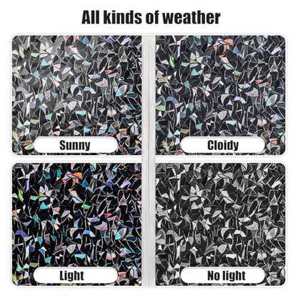 QHY Sunshine Total Blackout Window Film Privacy， Frosted Glass Window Film，Black Window Tint， No Glue， Detachable, no Marks, Suitable for Repeated use (Black Rainbow, 23.6 in X 157.4 in) - color: Black Rainbow, size: 23.6 in X 157.4 in