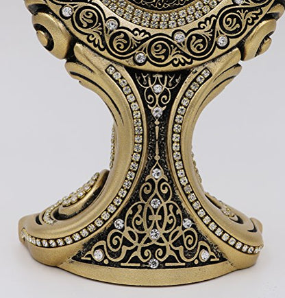 Islamic Home Table Decor Showpiece Bookend Oval Allah Muhammad Ayatul Kursi Showpiece Eid Ramadan Gift (Allah)