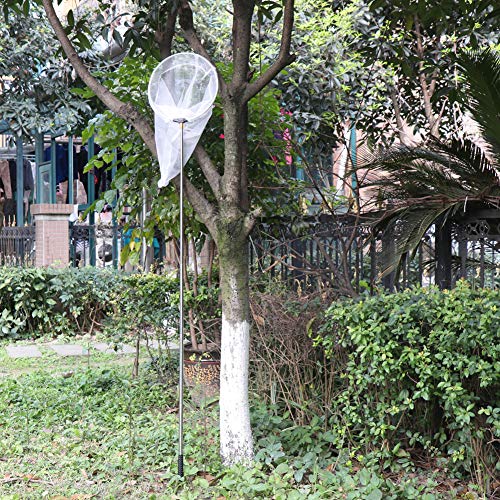 RESTCLOUD Insect and Butterfly Net with 12" Ring, 24" Net Depth, Handle Extends to 59 Inches - size: 12" Ring, 59" Handle