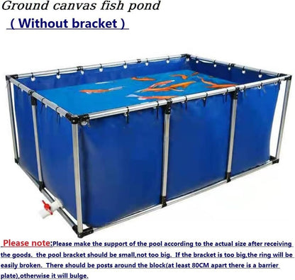 PVC Canvas Fish Pond with Drain Valve - Outdoor Temporary Holding Tank for Koi, Turtles & Saltwater Fish - Durable Water Storage Pool for Backyard Aquariums - size: 1.5x3x1m