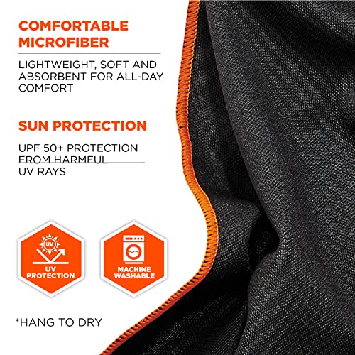 Ergodyne Chill Its 6602MF Cooling Towel, Soft Microfiber Material, UPF 50+,Gray,41" x 9.84" - color: Gray
