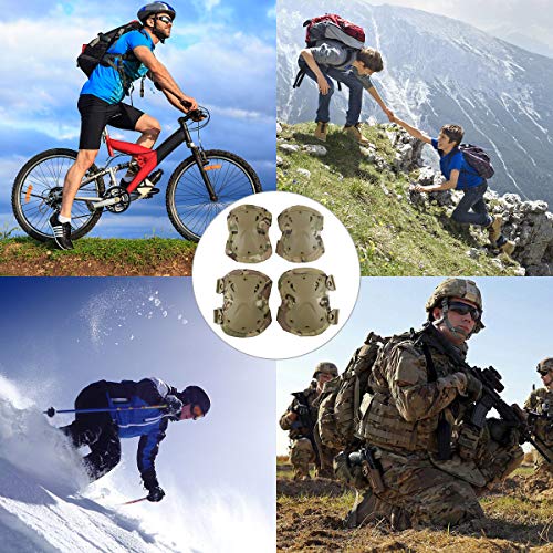 Combat Knee & Elbow Protective Pads Set for Outdoor CS Paintball Game Cycling Safety Skateboarding Gear Skates Knee Protection Guard Pads - color: MC03