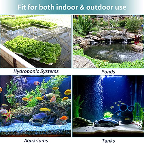 Pawfly 2 PCS Large Air Stones Cylinder, 4 x 2 Inch Aerator Bubble Diffuser for Ponds, Aquarium or Fish Tank - size: 4x2" (2 Pack)