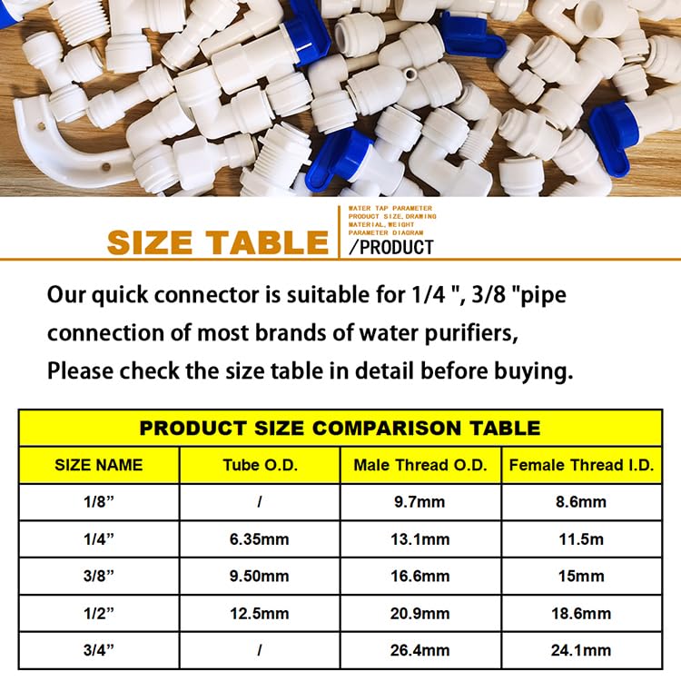 Malida OST-7544 Male Thread Tee Water Filter Tubing Fittings, Push to Connect 1/4" NPT Male Thread x 1/4" OD Tube x 1/4" OD Tube,5pcs. - size: 1/4"NPT x 1/4"OD Tube x 1/4"OD Tube