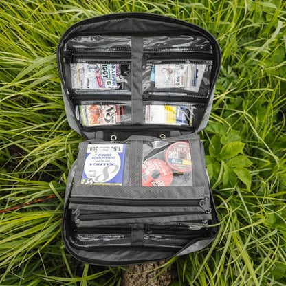Raprance Fishing Lure Bag Baits Tackle Binder Organizer Storage Plastic Bag - color: Upgraded Black