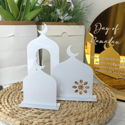 Ramadan Decorations for Table Sign Eid Mubarak Party Decoration Ramadan Kareem Wooden Ornaments for Eid Islamic Decorations for Home (Ramadan-D) - color: Ramadan-d