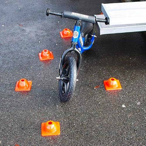 Versatyle Heavy Duty Agility Training Cones (2 in, 6 in, 9 in, 12 in, 28 in) for Sports, Kids Coaching, Multipurpose Field Marker Cones, Soccer, Basketball Drills, Bike, Motorcycle, Traffic Training - style: 2in, Orange, 12 Pack