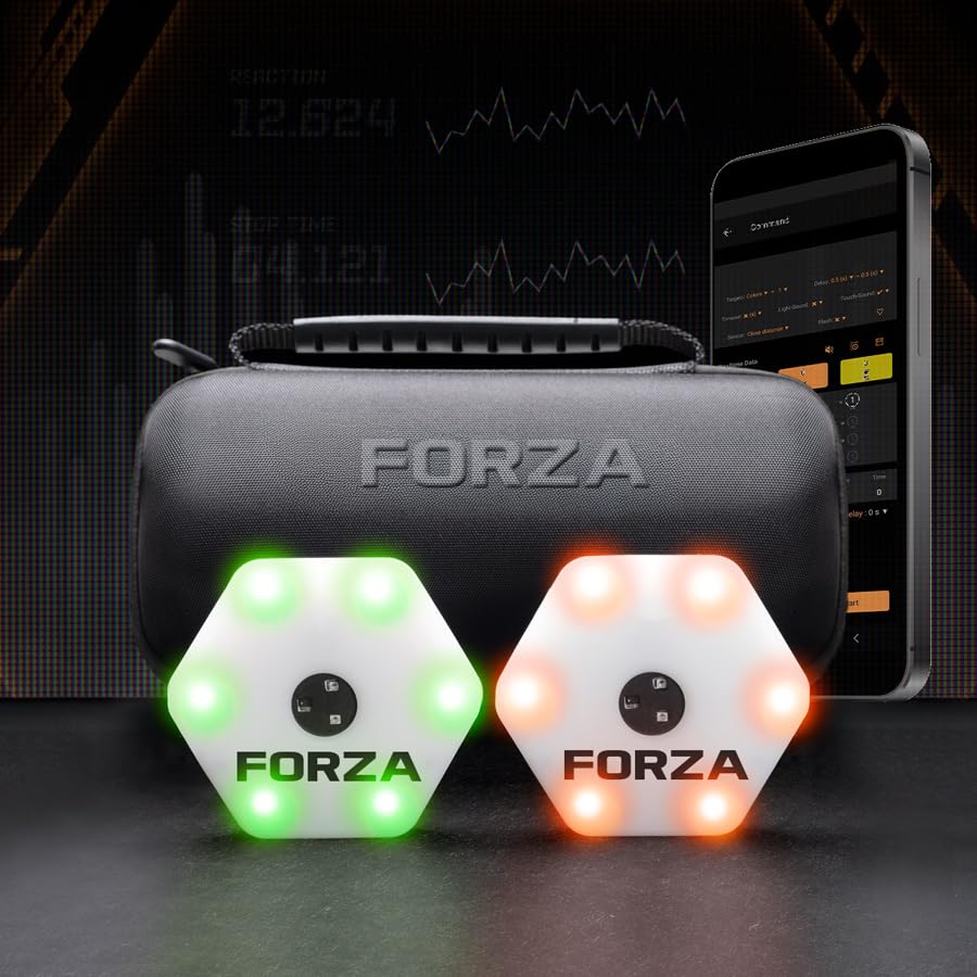 METIS Forza Reaction Training Lights | Speed & Agility Training Tool with App Integration – LED Reaction System for Athletes, Fitness, Sports & Rehab - size: Pack of 2