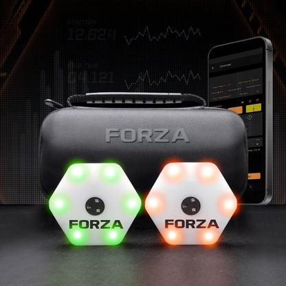 METIS Forza Reaction Training Lights | Speed & Agility Training Tool with App Integration – LED Reaction System for Athletes, Fitness, Sports & Rehab - size: Pack of 2