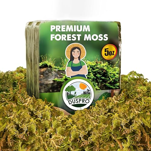 5 Oz Real Dried Forest Moss for Potted Plants, Plant Propagation | Hand-Picked & Clean, Easy to Rehydrate, Balanced Moisture, Forest Orchid Moss for Potting Mix,Moss Soil Cover for Houseplants - color: 5 OZ