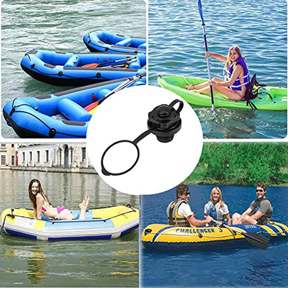 Inflatable Boat Air Valve,2PCS Inflatable Boat Replacement Caps Boat Spiral Air Plugs 0ne-Way Inflation Replacement for Inflatable Raft Boat Kayak(22mm)