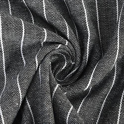 Lmdudan Muslim Dresses - Ladies Robe Dress Islamic Abaya - Cotton Linen Dress - Stripe Conservative Prayer Clothes - color: 1*gray, size: Small