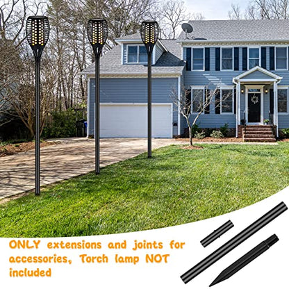 Chunful 8 Kit Solar Light Stakes Replacement Lame Lamp Extension Pole Ground Stake and Joint Connector Kit for Outdoor Garden Backyard(12.2 Inch)
