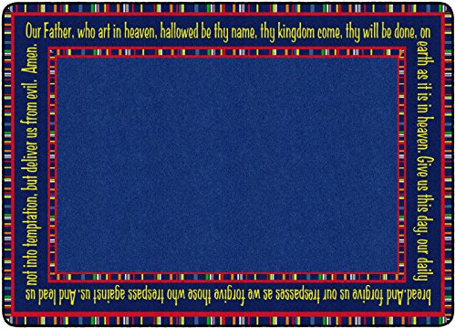 Flagship Carpets The Lord's Prayer Children's Area Rug for Children's Classroom or Kids Playroom, and Home Learning Carpet, 6' x 8'4", Rectangle - size: 7" x 6'3" (Rectangular)
