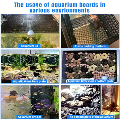 8pcs Fish Tank Divider with 10 pcs Suction Cups DIY Adjustable Aquarium Divider Filter Bottom Fish Tank Isolation Board Egg Crate