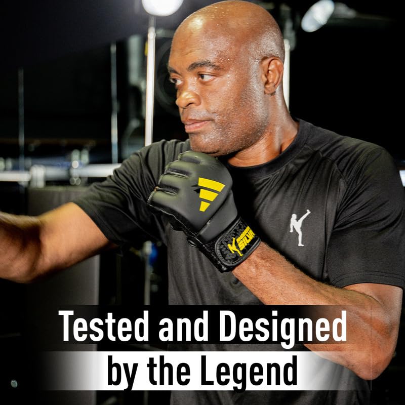 Adidas x Anderson Silva Everyday Use Training and Grappling Gloves - MMA Fight Style, PU Outer Shell, Tested and Designed by the Legend - size: X-Large