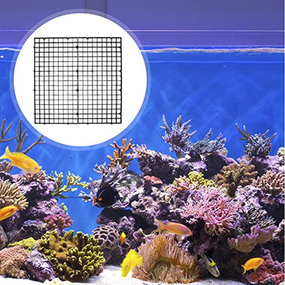 COLLBATH 10pcs Fish Tank Grid Divider Tray Aquarium Separation Net for Breeding and Aggressive Fish Easy Installation Isolation Board for Bottom Use