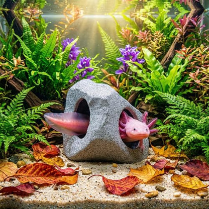 Premium Beta Fish Tank Decor, Beta Fish Tank Decorations, Betta Fish Tank Accessories, Fish Rocks Hiding, Playing, Resting Spots - Avoid Aggressive Behavior (Alien) - style: Medium-E.T