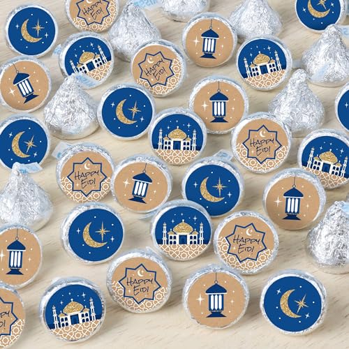 Big Dot of Happiness Ramadan - Eid Mubarak Party Small Round Candy Stickers - Party Favor Labels - 324 Count - color: Ramadan - 3 Sheets