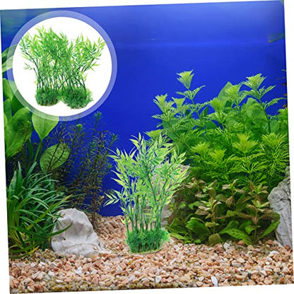 YARNOW Tall Aquarium Decor Fake Plants Natural Aquarium Decor for Desktop Realistic Fish Tank Ornaments