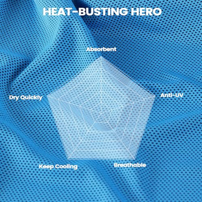 Clothirily 6 Pack Cooling Towels, 40x12 Breathable Gym Towel for Neck Face | 6 Pack Set, Instant Cooling Effect, Breathable Microfiber, For Gym Yoga Camping Running, Quick-Dry&Reusable, Fits Neck&Face - color: 2 Black/2 Dark Grey/2 Blue