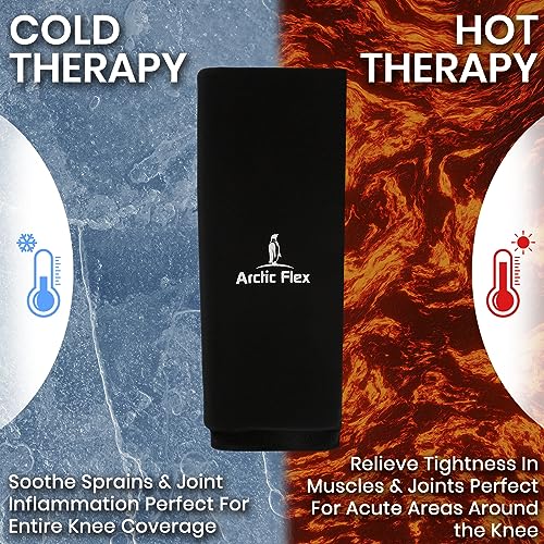 Arctic Flex Ice Sleeve for Knee, Elbow, Arm - Hot & Cold Freeze Pack Wrap | For Tennis Pain Relief, Tendonitis - Gel Compression Brace for Injuries - Therapy Compress - Reusable, 360 Coverage - size: X-Large