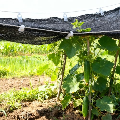 Heavy Duty Waterproof Shade Cloth Clips 20 Pack | ABS Plastic Locking Clamps for Sun Sail, Mesh Netting, Garden Cover, Tarpaulin Grips for Outdoor Patio, Plant Protection | White