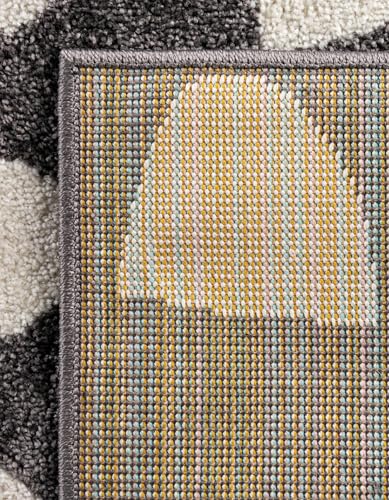 Rugs.com Whimsy Kids Collection Rug – 4x6 Dark Gray Medium-Pile Rug Perfect for Entryways, Kitchens, Breakfast Nooks, Accent Pieces - color: Dark Gray, size: 4' x 6'