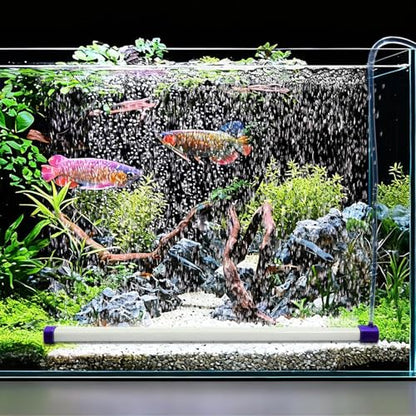 Fish Tank Bubbler Decorations Aquarium Bubble Wall Quiet Oxygen Diffuser Adjustable air Bubble Volume Air Stones Aquariums Kit for Freshwater & Saltwater Bubbler Decorations