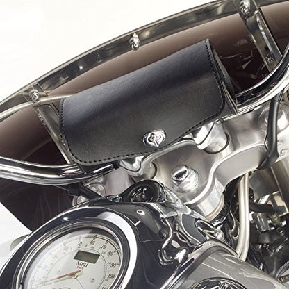 Dowco Willie & Max 59511-00 Revolution Series: Synthetic Leather Motorcycle Handlebar Bag, Black, Universal Fit - size: Universal Fit
